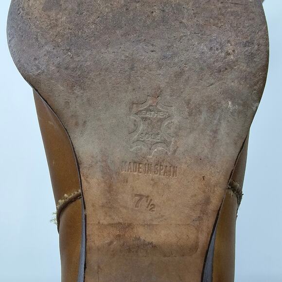 VTG 90’s GUESS BY GEORGES MARCIANO Pointed Toe Leather Brown Shoes WMNS SZ 7.5 - Picture 7 of 7